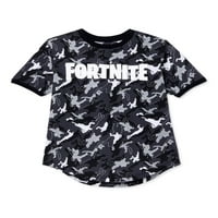 Fortnite Boys Logo Grafički camo majica s kratkim rukavima, veličine 4-18