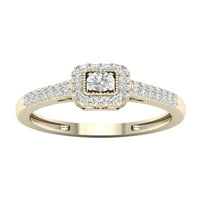 Zaručnički prsten od 10k žutog zlata s dijamantom od 13k
