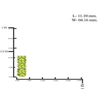 Carat T.G.W. Peridot 14K zlato preko srebrnih naušnica obruča