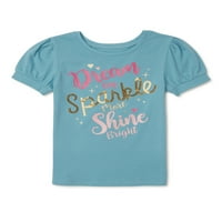 Ganimals Baby & Toddler Girls Short Sheave Puff Sleave Tee, veličine 12m-5T