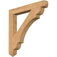 Ekena Millwork 1 2 W 46 D 46 H Olimpijske umjetnosti i zanata Smooth Bracket, zapadni crveni cedar