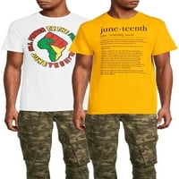Junačka snaga za muškarce i velike muške grafičke majice s kratkim rukavima, 2-pack