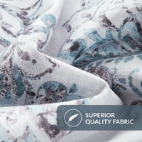 BedSure Damask sivi pokrivač s pokrivačem sa patentnim zatvaračem cvjetni ultra mekani mikrovlak Vintage Posteljina Posteljina puna