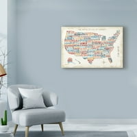 Zaštitni znak likovna umjetnost 'američki grad karte' platno umjetnost Michaela Mullana
