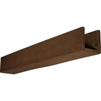 Ekena Millwork 6 W 12 h 20'l 3-strana gruba pilana endurathane fau Wood Strop greda, prirodni pekan