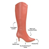 Brinley Co. Womens Tru Comfort Foam široko teleći koljeno visoko čizme