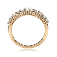 Arista ct okrugli dijamantni kamen ženskog svadbenog vjenčanog benda u 18K ružičastu zlatu