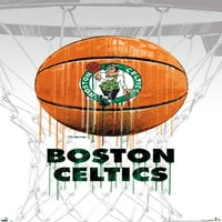 Boston Celtics - plakat kapljice kuglice s push igle, 22.375 34
