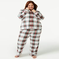 Joyspun ženski velur pleteni pidžama set, 2-komad, veličine s 5x