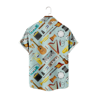 Zabavne havajske majice kratkih rukava s 3-inčnim ispisom, Ležerne ljetne košulje kratkih rukava za obitelj