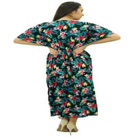 Ženski dugi Maksi kaftan s cvjetnim printom, pidžama s visokim strukom