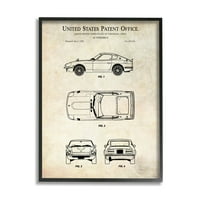 20 tehnički dijagram automobila, crtež, patent, uokvirena zidna umjetnost, dizajn Karla Hroneka