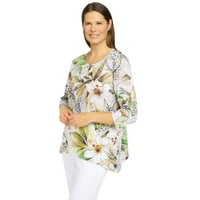Ženska cvjetna majica s cvjetnim printom