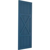 Ekena Millwork 18 W 79 H True Fit Pvc Center X-Board Farmhouse Fiksna montaža, SOJOURN BLUE