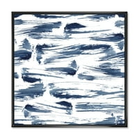 DesignArt 'plava apstraktna vodena tekstura' Moderno uokvireno platno zidna umjetnička tiska