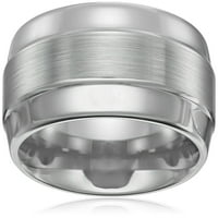 Sapphire volfram High Poling i Diamond Finish Comfort Fit Wedding Bands Rings za muškarce, Veličina 10