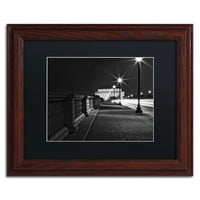 Zaštitni znak likovna umjetnost Lincoln Memorial Bridge Canvas Art by Gregory O'Hanlon, Black Matte, Wood Frame