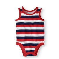 Boy Boy Boy Stripe Tank Bodysuit