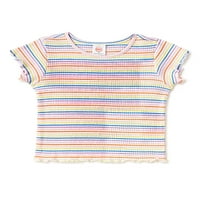 Wonder Nation Baby & Toddler Girls majica kratkih rukava i pinafore haljina, dvodijelni set odjeće, veličine 12m-5T
