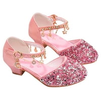 991 in/ sandale za djevojčice; cipele za djevojčice s niskim potpeticama s rhinestones-om i mašnama; Princezina svadbena zabava s