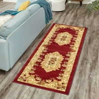 Jedinstveni tepih s tkalačkim stanom 2' 0 8' 0 , crvena