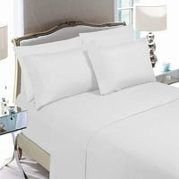Elegantne udobne posteljine Poliester Twin Twin XL bijeli set od čvrstog lista