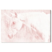 Wynwood Studio Fantasy and Sci -Fi Wall Art Canvas Otistavlja fantastična stvorenja 'Unicorn Rose' - ružičasta, bijela