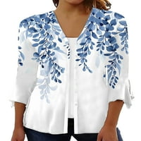 Ženska bluza s cvjetnim printom, majice s izrezom u obliku slova a, elegantni blagdanski stil, a, 2 a, m, m, m, m, m, m, m, m, m,