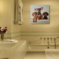 Stupell Industries jadžani u kabini za kućne ljubimce Slikanje kupaonice platno zidni umjetnički dizajn Lucia Heffernan, 30 30