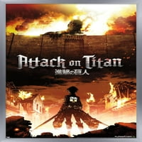 Napad na Titan-vatreni zidni plakat, 22.375 34