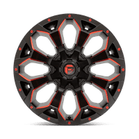Fuel D Assault 5X139. 20-inčni 142,2 ccm mat crni mljeveni kotač crvene boje