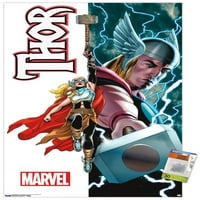 Stripovi iz generacije 'Thor': nedostojni Thor i moćni Thor zidni poster s gumbima, 22.375 34