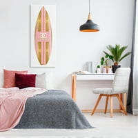 Stupell Industries Pink Glam Stripes Dizajner modni amblem za surfanje platno zidna umjetnost, 48, dizajn Madeline Blake