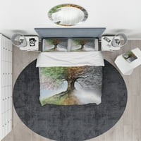 DesignArt 'stablo s Four Seasons' tradicionalnim setom pokrivača
