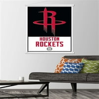 Houston Rockets - zidni plakat s logotipom u magnetskom okviru, 22.375 34