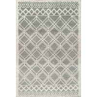 NULOOOM Natti Contemporary Trellis Wool Accent prostir, 2 '3', siva