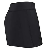 Midi suknja ženske teniske suknje unutarnje joga kratke hlače rastezljive sportske kratke hlače s džepovima za golf crne
