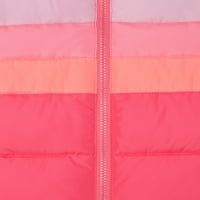 Ružičasta platinasta zimska jakna u boji za djevojčice i Bib sa snježnim hlačama, set od 2 komada